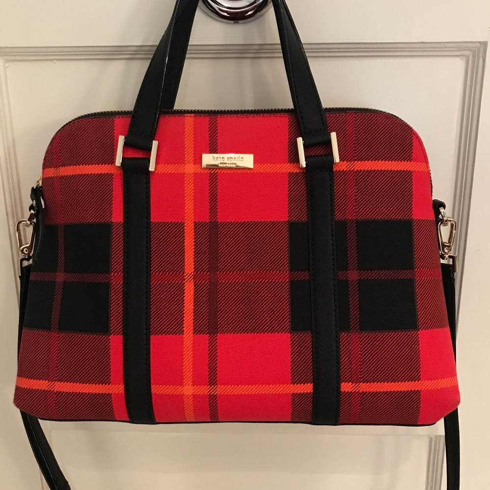Kate Spade Red Plaid Handbag